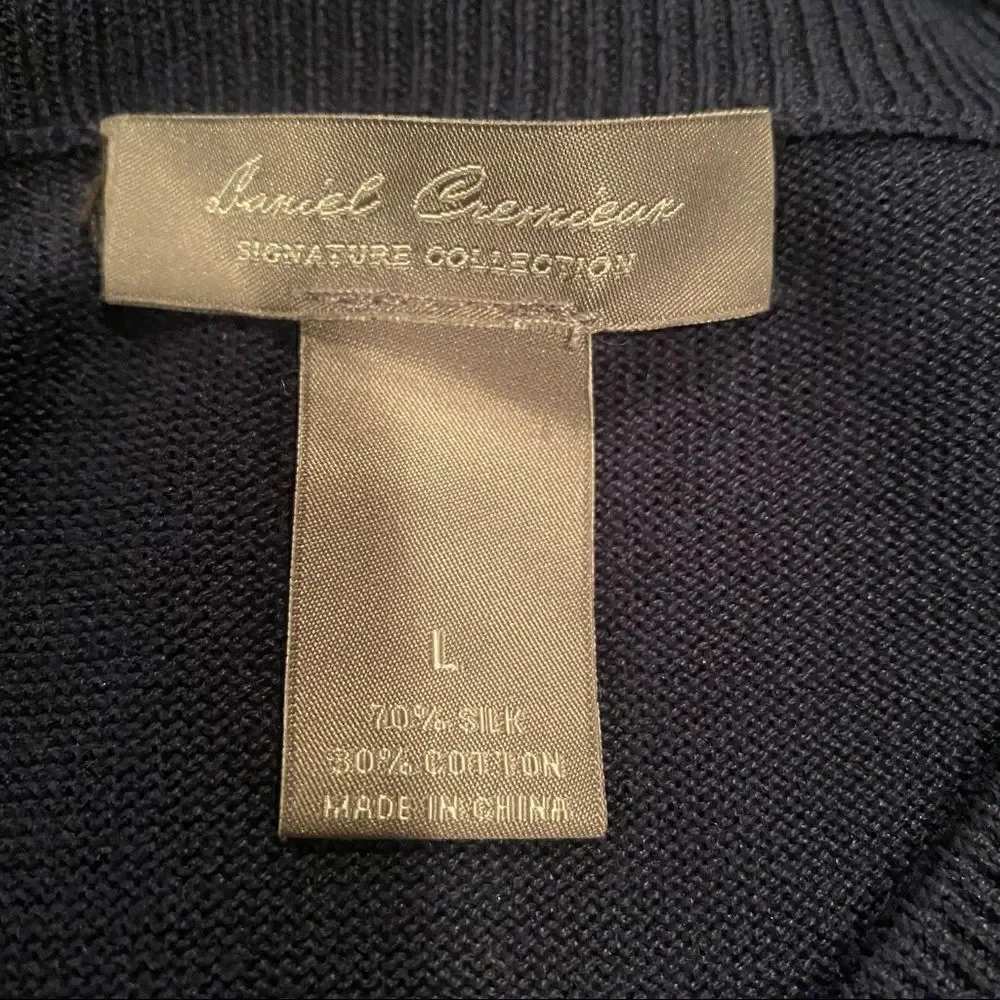 Daniel Cremieux Silk Blend Sweater Vest Size Large